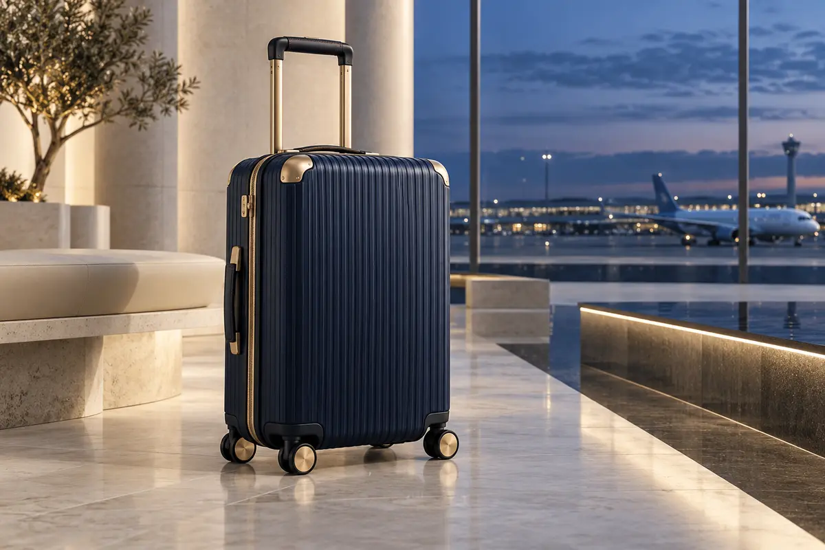Premium travel luggage with spinner wheels