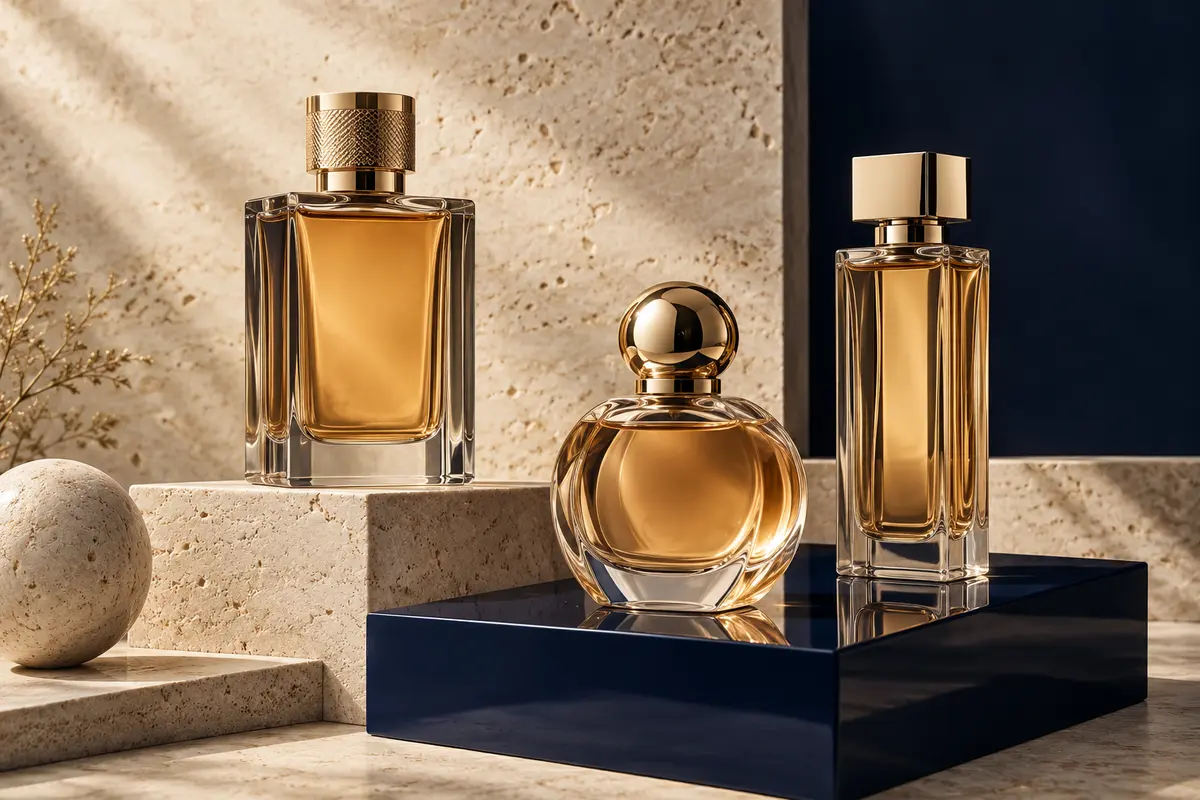 Collection of premium unbranded perfume bottles
