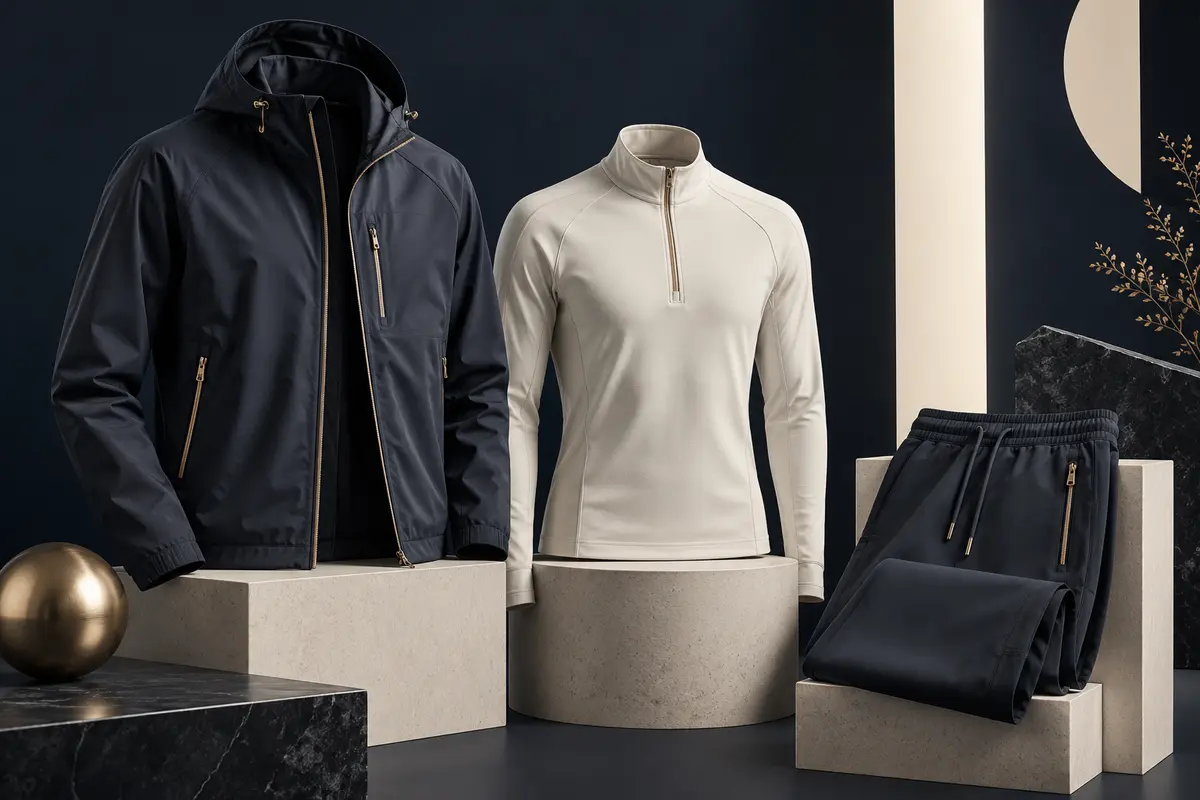 Coordinated unbranded performance sportswear
